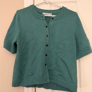 Abercrombie & Fitch Teal Knit Cardigan